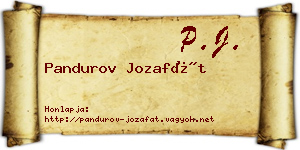 Pandurov Jozafát névjegykártya