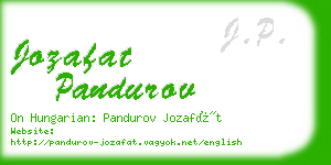 jozafat pandurov business card
